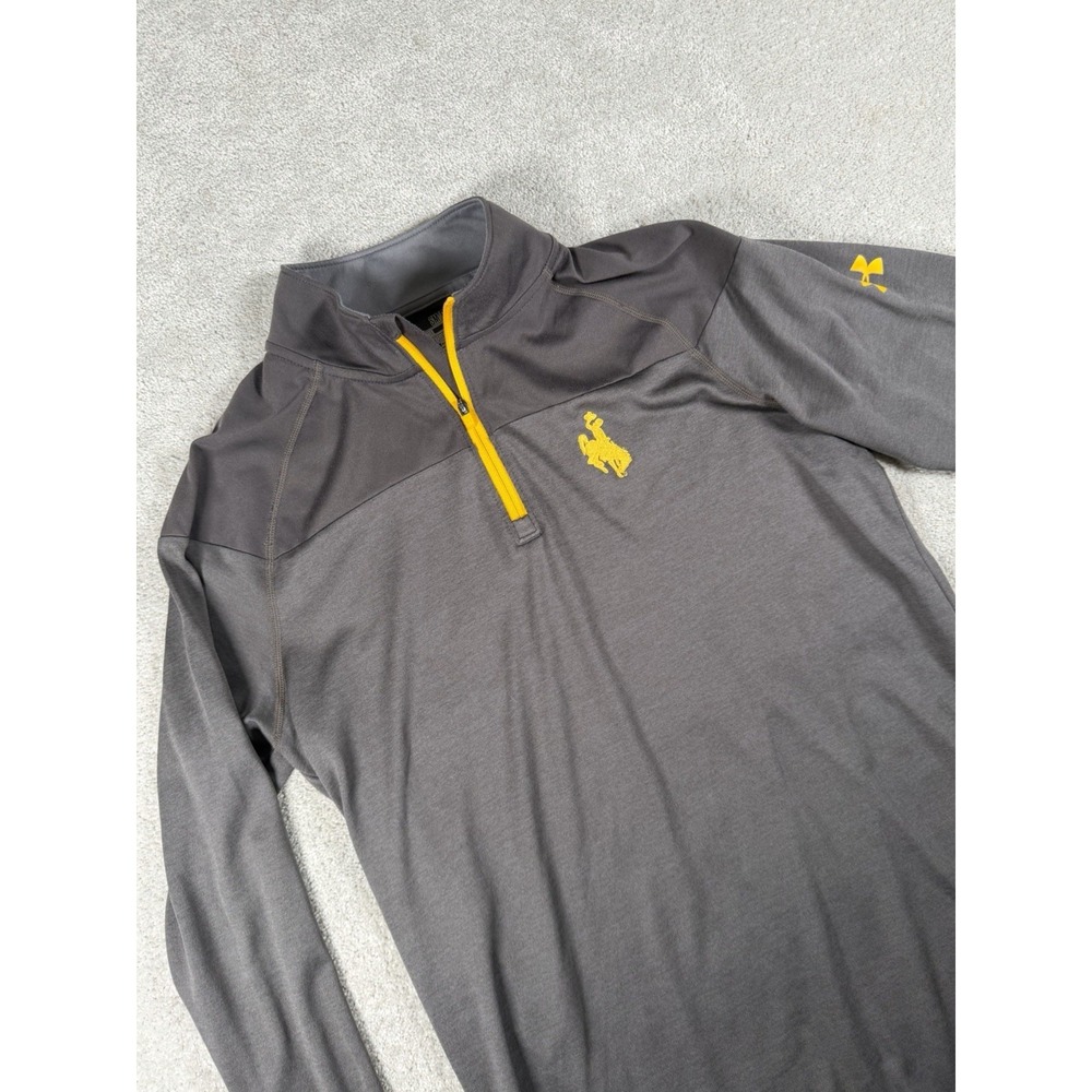 Wyoming Cowboys Pullover Mens S Long Sleeve NCAA Football Under Armour 1/4‎ Zip